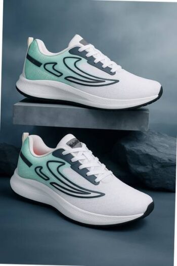 Aadi Men Black & Green Casual Sneaker Sneakers For Men