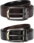 Men Formal Black, Brown Artificial Leather Reversible Belt