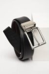 Men Formal Black Artificial Leather Belt