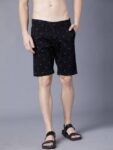 Printed Men Black Chino Shorts