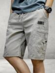 Printed Men Dark Blue Bermuda Shorts, Regular Shorts