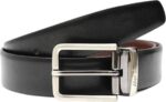 Men Formal Black, Brown Genuine Leather Reversible Belt