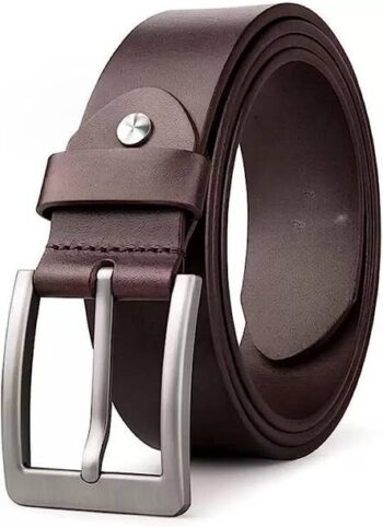 Men Evening, Party, Formal, Casual Brown GenuineLeathear  Belt