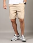 Solid Men Beige Regular Shorts