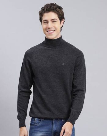 Men Colorblock Collared Neck Multicolor Sweater