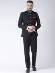 Men 2 Piece Solid Suit