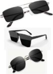 UV Protection, Mirrored, Polarized Retro Square Sunglasses