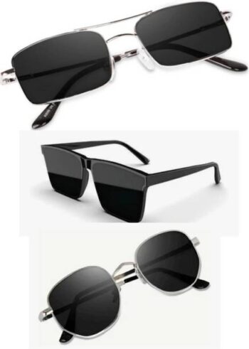UV Protection, Mirrored, Polarized Retro Square Sunglasses