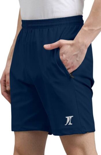 Solid Men Dark Blue Regular Shorts, Sports Shorts