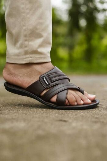 Men PODDAR Premium Brown Mens Sandals Stylish Lightweight