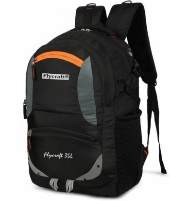 Medium 30 L Laptop Backpack simna.1378/1 black orange
