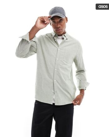 Regular Fit Stretch Oxford Shirt with Patch Pocket