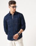Men Slim Fit Denim Shirt