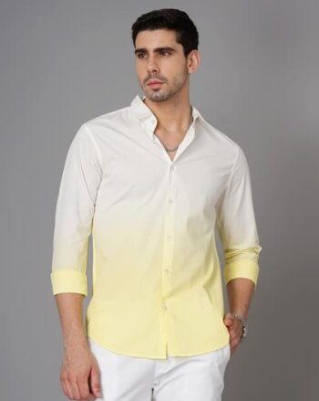 Men Ombre-Dyed Slim Fit Shirt