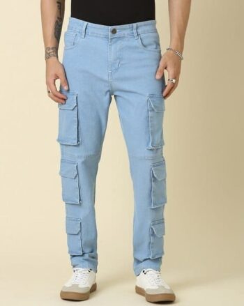 Men Flexi Waist Full Length Jeans