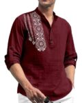 Men Regular Fit Short Kurta with Mandarin Collar