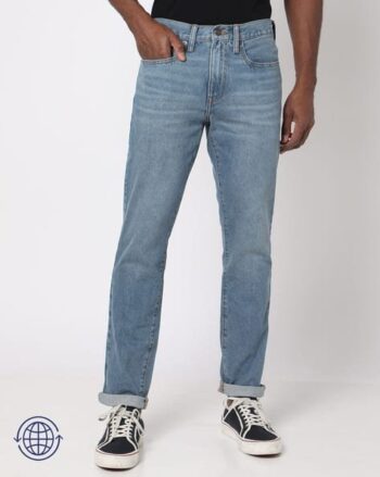 Men Mid-Wash Tapered Slim Fit Jeans