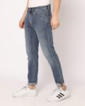 Men Lightly Washed Tapered Fit Jeans
