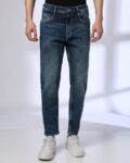 Men Heavy-Wash Slim Cropped Fit Jeans