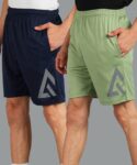 Pack of 2 Solid Men Multicolor Running Shorts