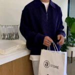 Men Solid Collared Neck Dark Blue Sweater