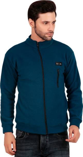 Men Printed Hooded Neck Yellow Sweater