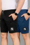 Solid Men Black Cycling Shorts