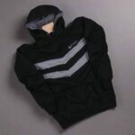 Men Full Sleeve Striped Hooded Sweatshirt