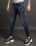 Men Artie Mid-Wash Cropped Slim LC14 Jeans