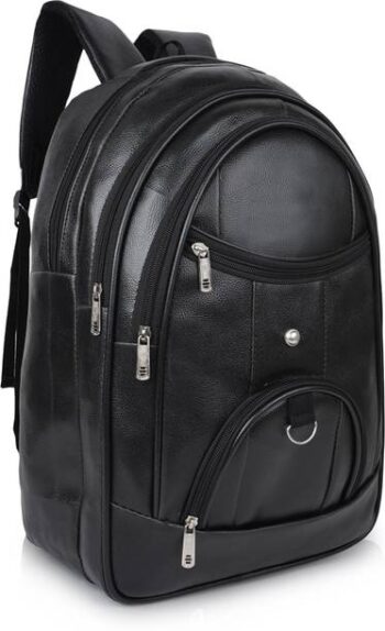Large 33 L Laptop Backpack vegan Leather bacgpack for