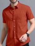 Men Regular Fit Striped Club Collar Casual Shirt