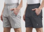 Pack of 3 Solid Men Maroon, Dark Blue, Grey Basic Short