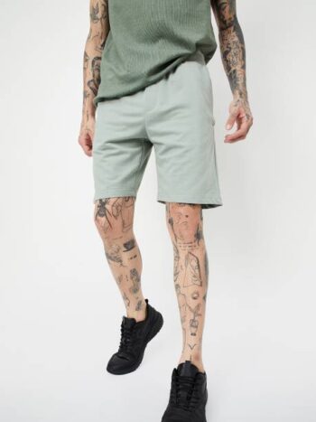 Solid Men Green Basic Shorts