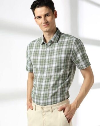 Men Checked Smart Fit Shirt