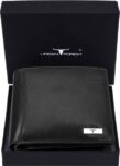 Men Casual Black Genuine Leather RFID  Wallet