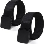 Men Casual, Formal, Party, Evening Black Nylon Belt