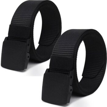 Men Casual, Formal, Party, Evening Black Nylon Belt