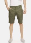 Solid Men Green Chino Shorts