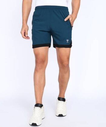 Solid Men Blue Running Shorts
