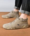 Premium Italian Heritage Suede Velcro Leather Casual