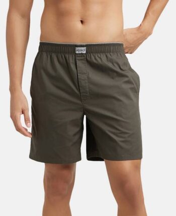 Solid Men Green Boxer Shorts