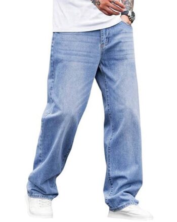 Men Lightly Washed Relaxed Fit Jeans