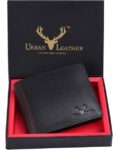 Men Casual, Formal Black Genuine Leather RFID  Wallet