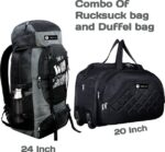 Rucksack and Duffel Bag With Wheels Combo Pack of 2 For Bag