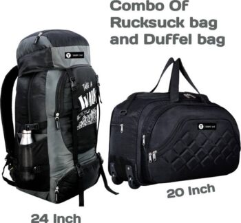 Rucksack and Duffel Bag With Wheels Combo Pack of 2 For Bag