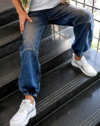 Men Heavily Washed Relaxed Fit Jogger Jeans