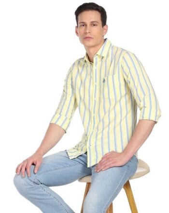 Striped Patch Pocket Shirt
