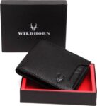 Men Casual Black Genuine Leather RFID  Wallet
