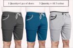 Solid Men Silver, Dark Grey, Light Blue Regular Shorts