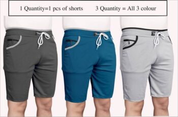 Solid Men Silver, Dark Grey, Light Blue Regular Shorts